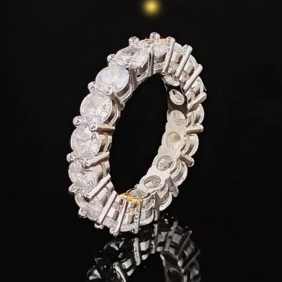 NEW 4MM ETERNITY BAN 925 STERLING SILVER RING - Picture 6 of 6